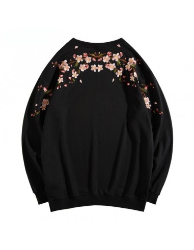 Pull Brodé Fleurs Sakura pas cher 