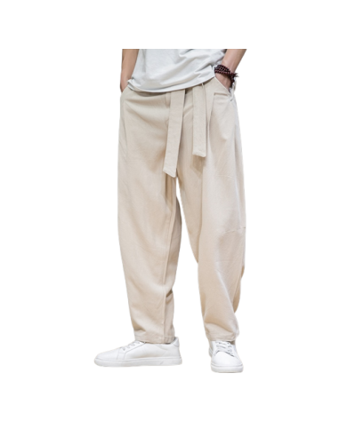 Pantalon Lin Large Homme pas cher 