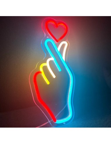 Neon Led Doigts et Coeur france