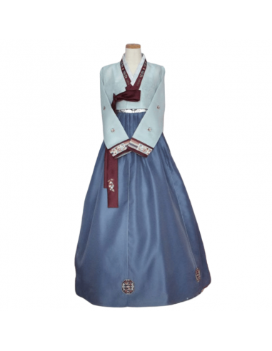 Hanbok Bleu Gris pas cher chine