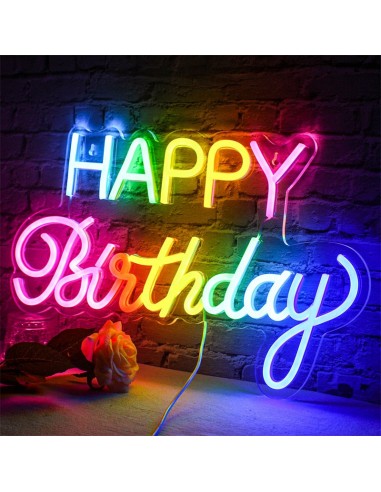 Neon Led Happy Birthday Fin de série