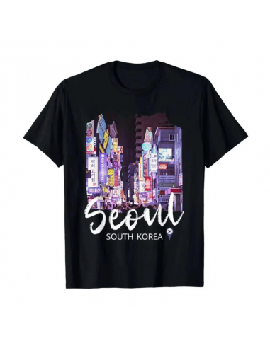 T-Shirt Ville Séoul la colonne vertébrale