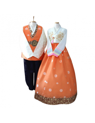 Hanbok Orange Couple Venez découvrir notre 