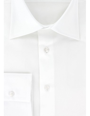 Chemise cintrée blanche col français pas cher