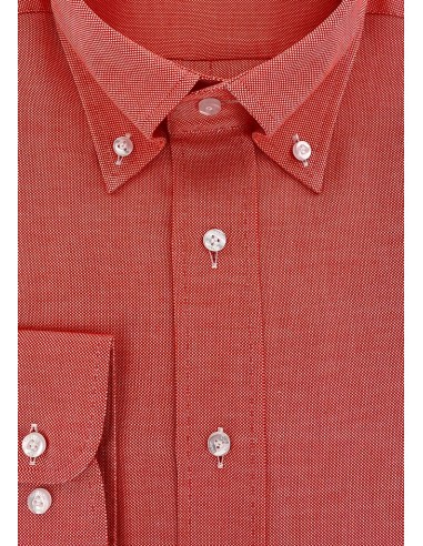 Chemise classique col bouton oxford  rouge store