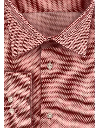 Chemise classique rouge à motif tangram de la marque