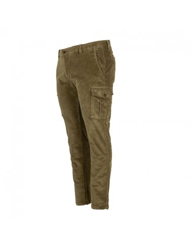 Pantalon cargo kaki en velours basket pas cher