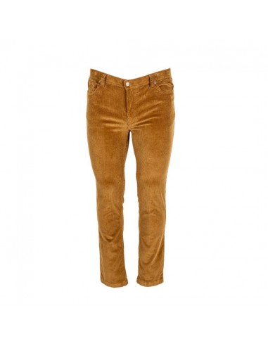 Pantalon 5 poches marron en velours chez Cornerstreet bien 