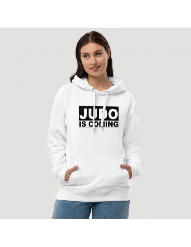 SWEAT SHIRT CAPUCHE FEMME - JUDO IS COMING sur le site 