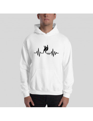 SWEAT SHIRT CAPUCHE HOMME - JUDO HEARTRATE les muscles