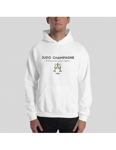 SWEAT SHIRT CAPUCHE HOMME - JUDO CHAMPAGNE pas cher 