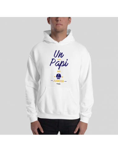 SWEAT SHIRT CAPUCHE HOMME - UN PAPI EN JUDOGI Véritable concentré